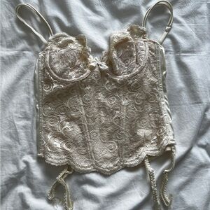 Victoria's Secret Satin Lingerie in Cream